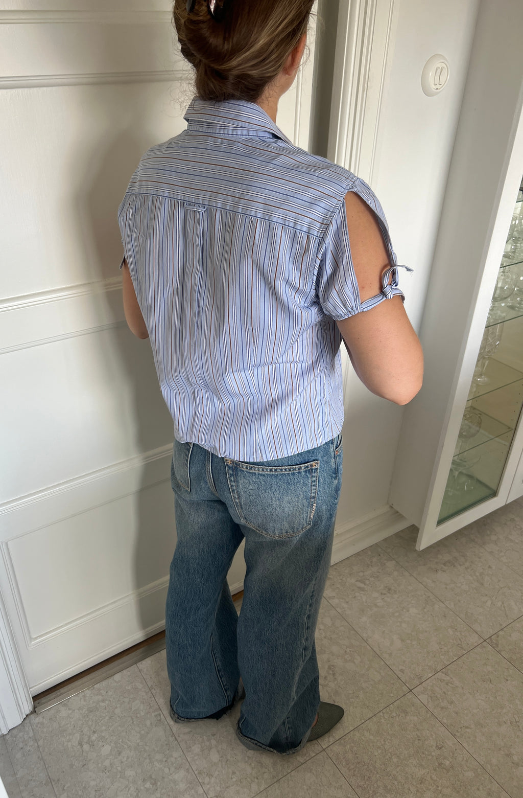 Short-Sleeved Striped Shirt