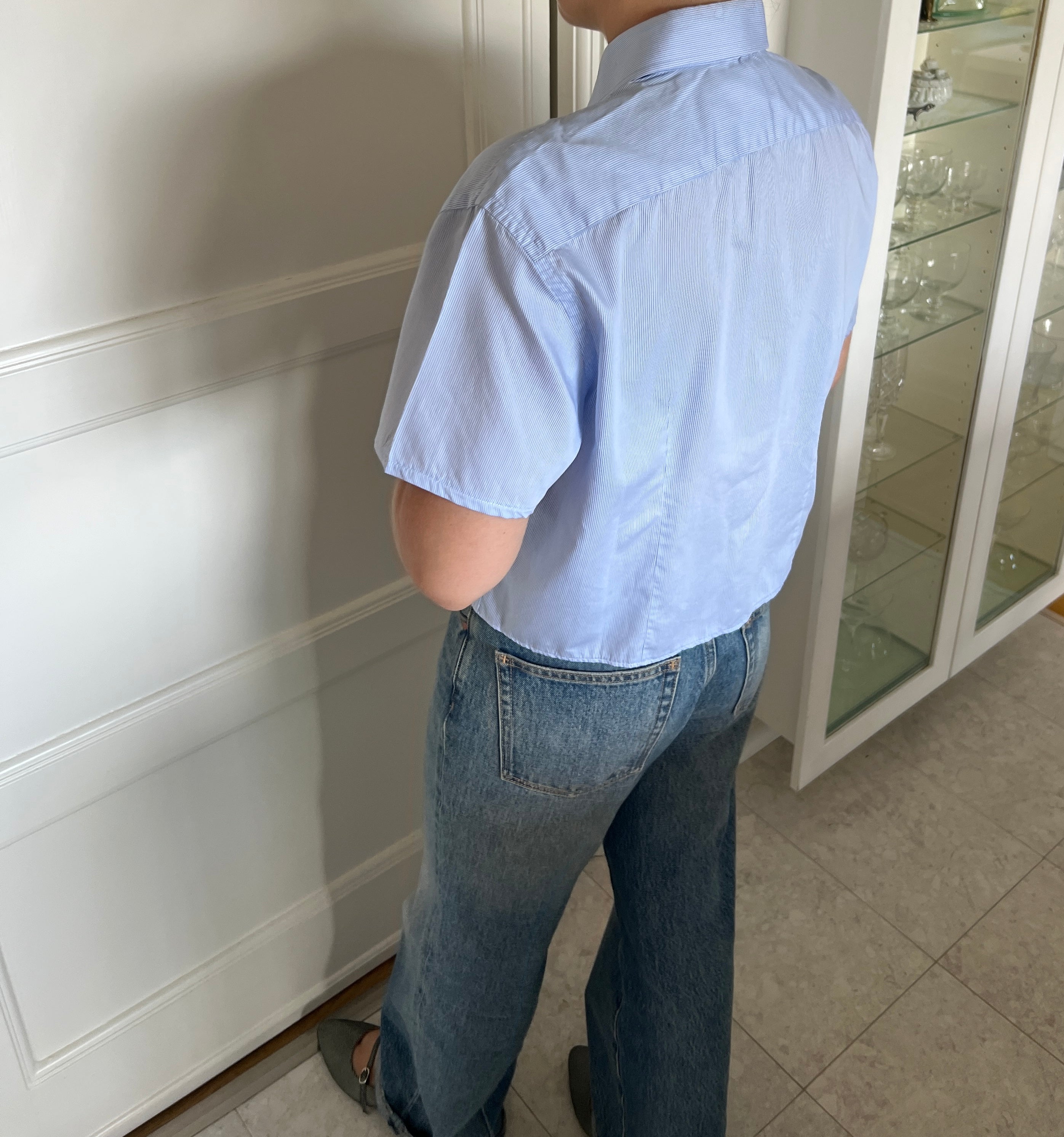 Ruffled Short-Sleeved Shirt