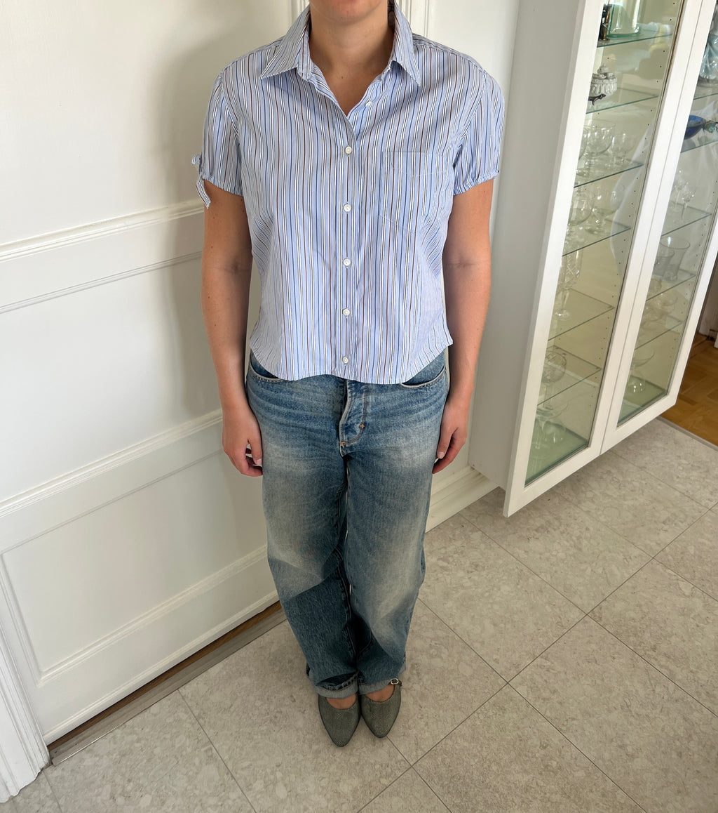 Short-Sleeved Striped Shirt