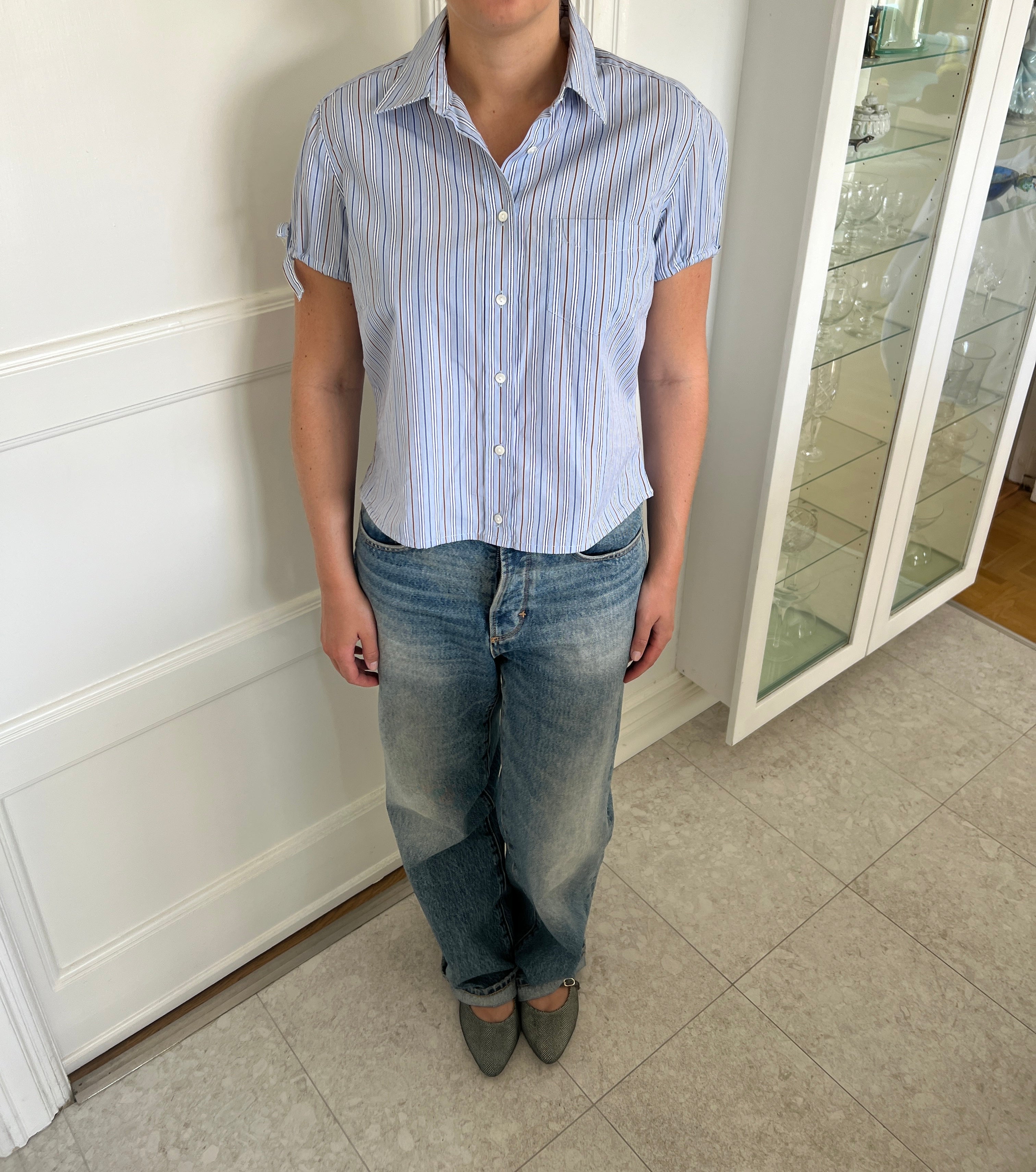 Short-Sleeved Striped Shirt