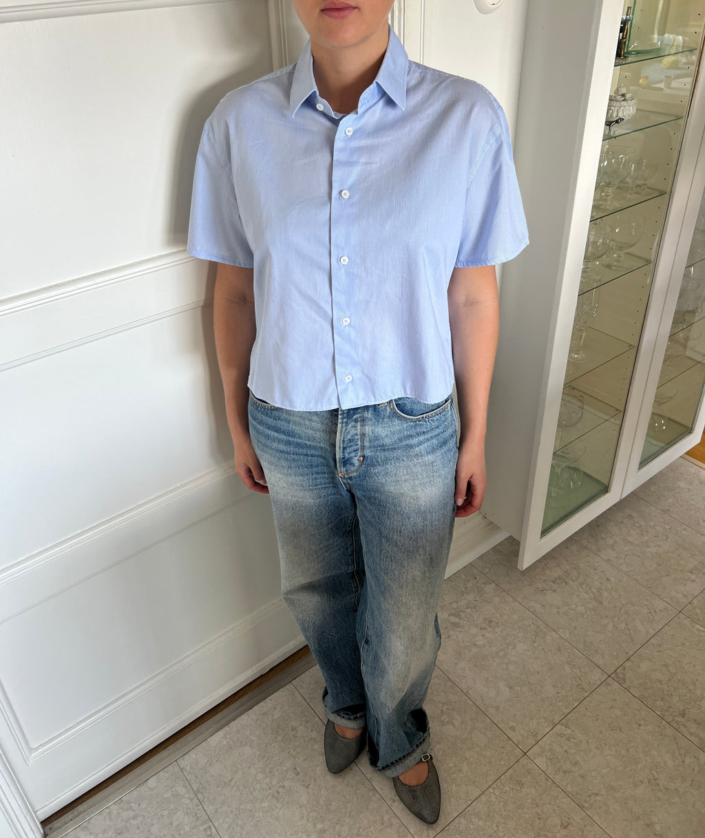 Ruffled Short-Sleeved Shirt