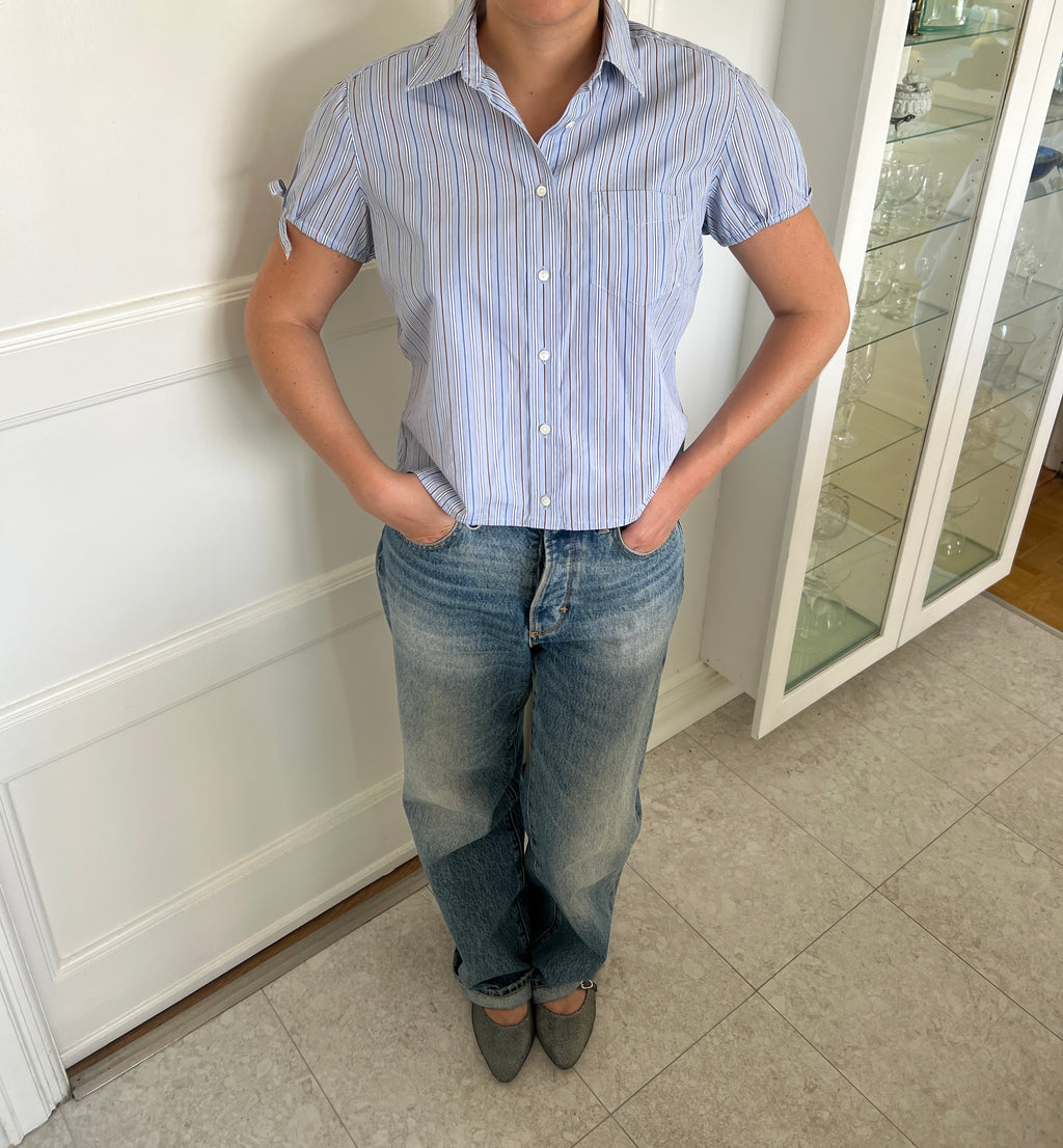 Short-Sleeved Striped Shirt