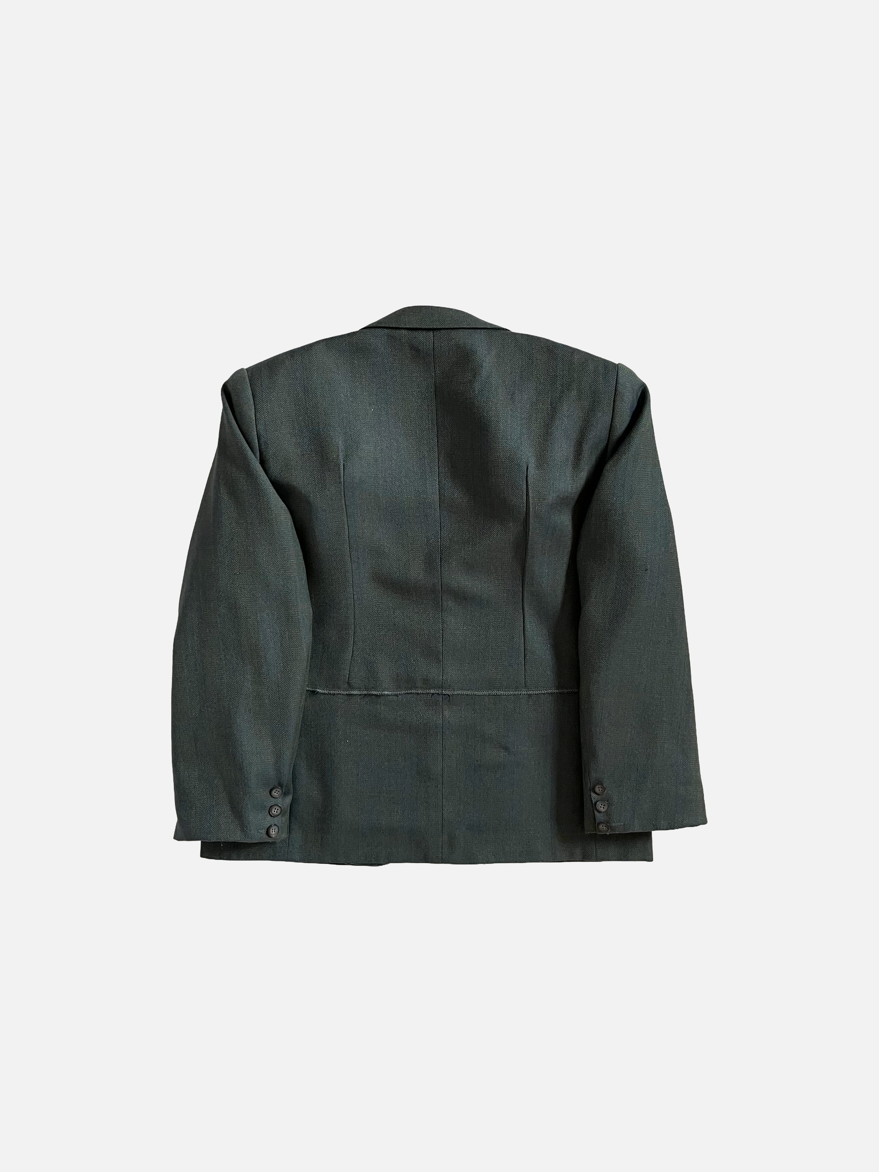 Green Houndstooth Blazer