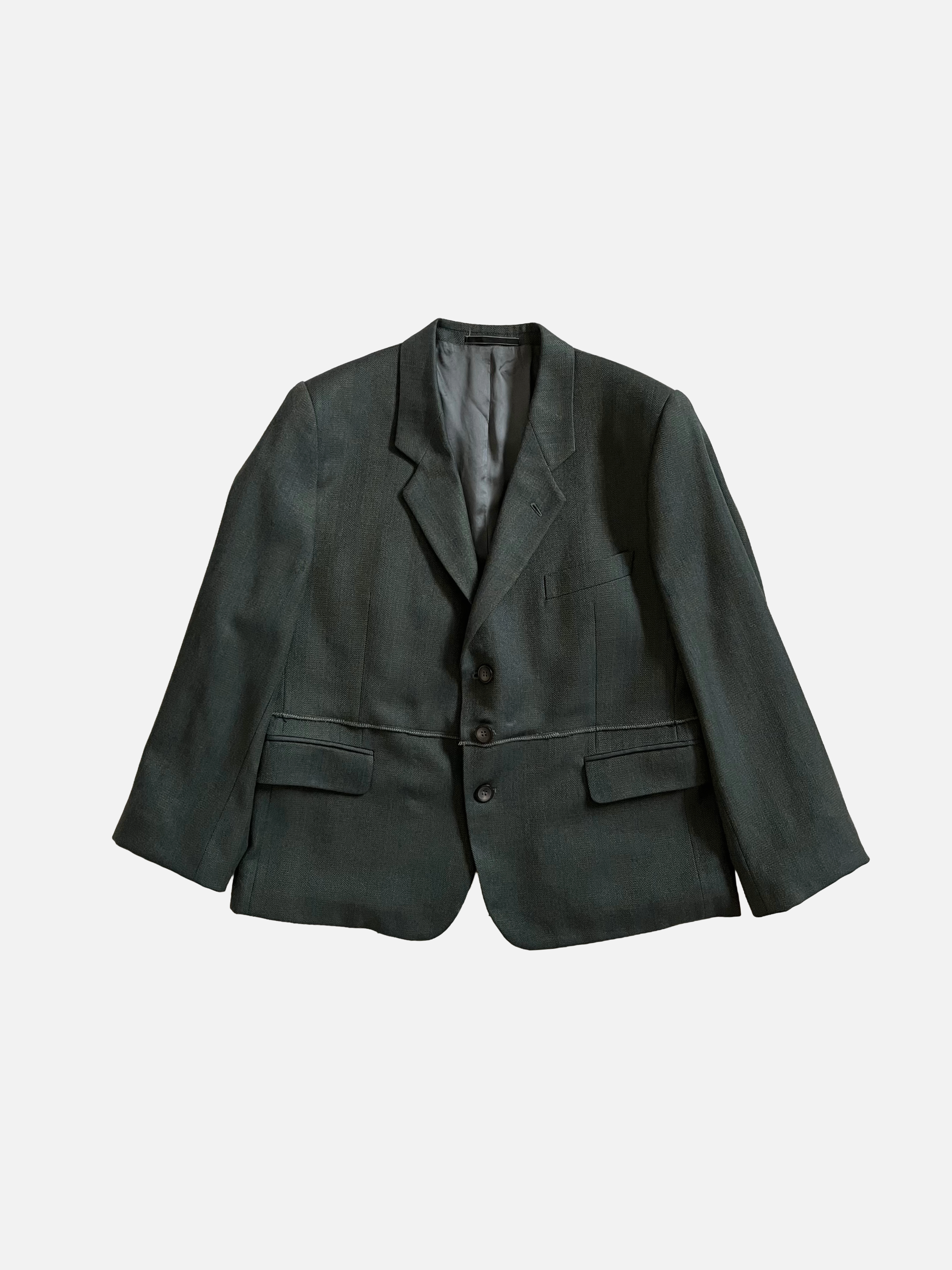 Green Houndstooth Blazer